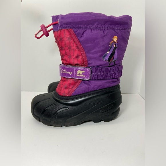 Sorel X Disney Flurry Frozen Anna Weather Resistant Boots Toddler Girl Size 12 - Picture 2 of 13